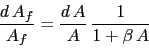 \begin{displaymath}\frac{d\,A_{f}}{A_{f}}=\frac{d\,A}{A}\,\frac{1}{1+\beta \,A}\end{displaymath}