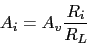 \begin{displaymath}A_{i}=A_{v}\frac{R_{i}}{R_{L}}\end{displaymath}
