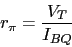 \begin{displaymath}r_{\pi}=\frac{V_{T}}{I_{BQ}}\end{displaymath}