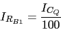 \begin{displaymath}I_{R_{B1}}=\frac{I_{C_{Q}}}{100}\end{displaymath}
